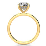 Solitaire Round Hidden Halo Engagement Ring