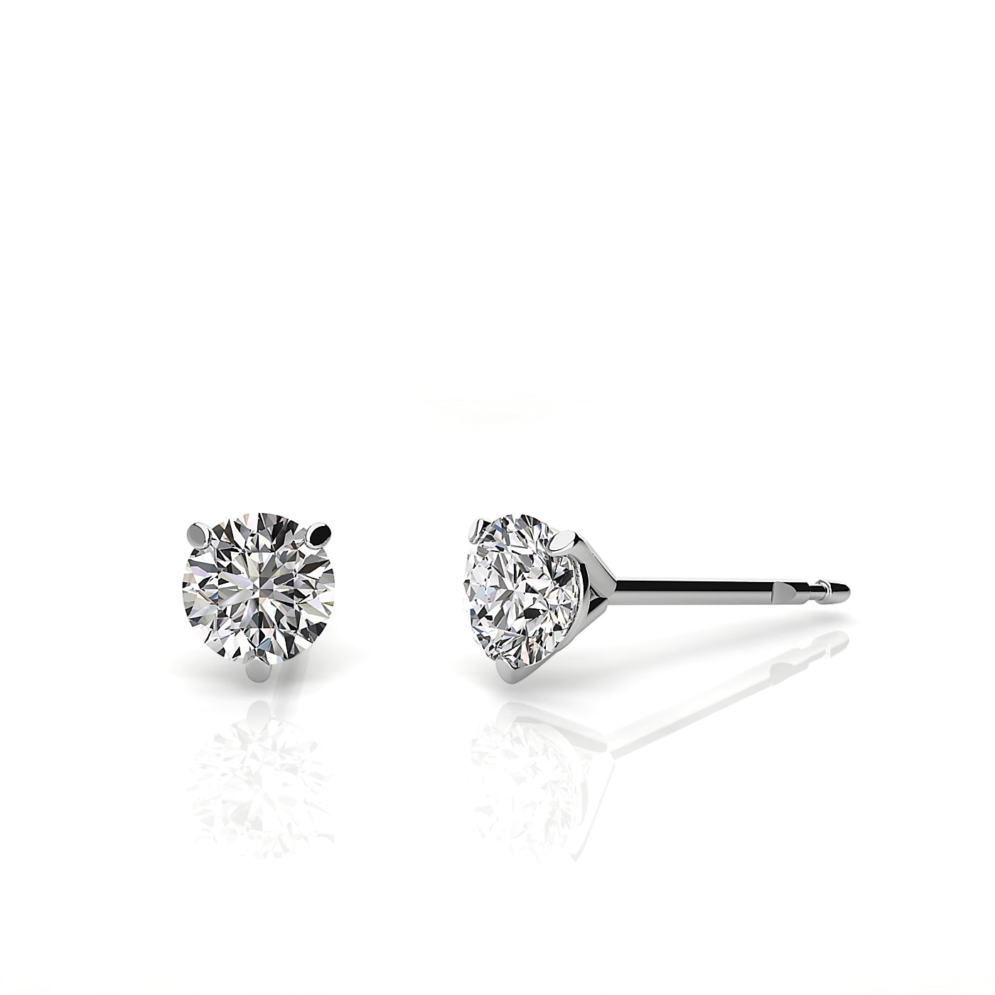 Earth- Mined Natural Diamond - Diamond Stud