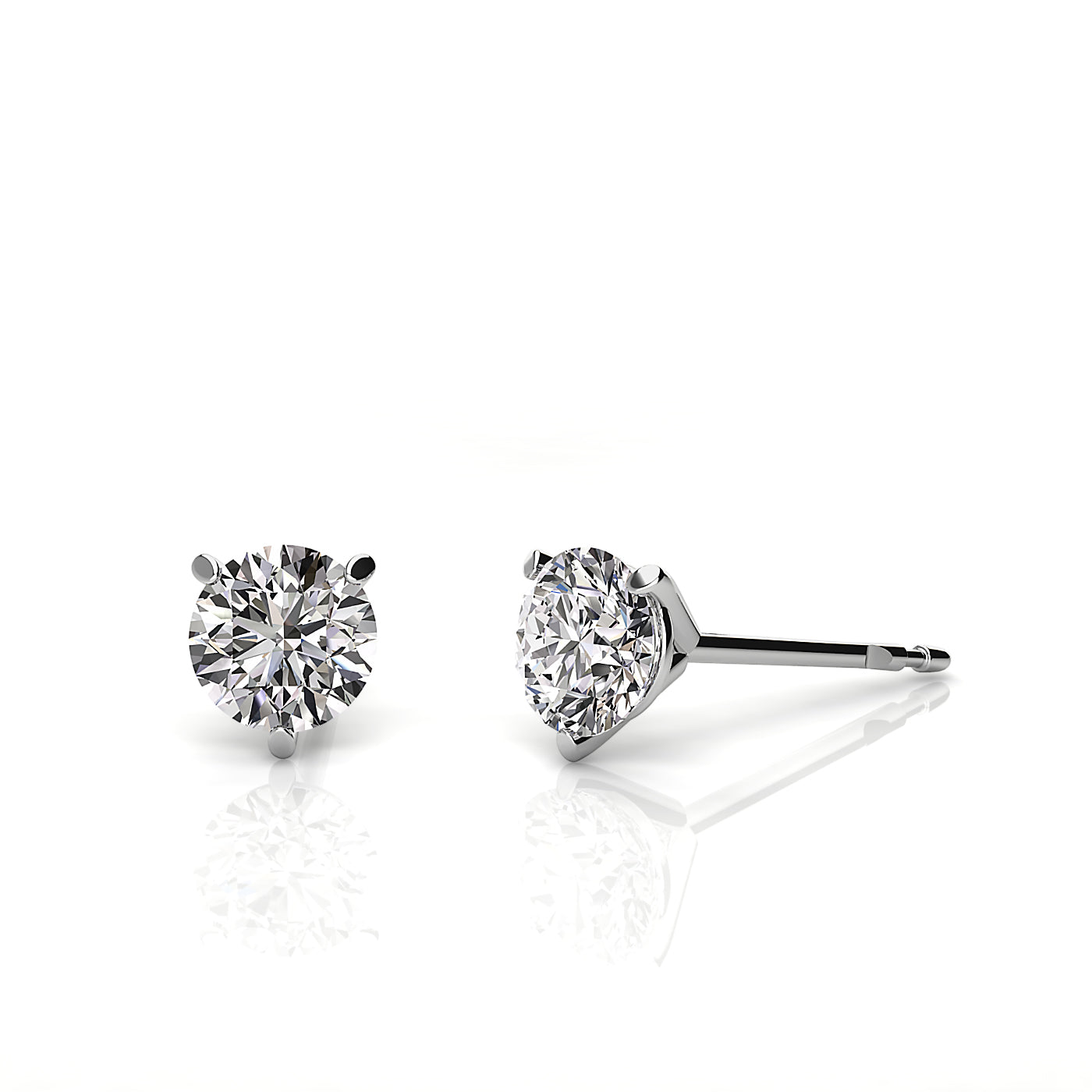 Earth- Mined Natural Diamond - Diamond Stud