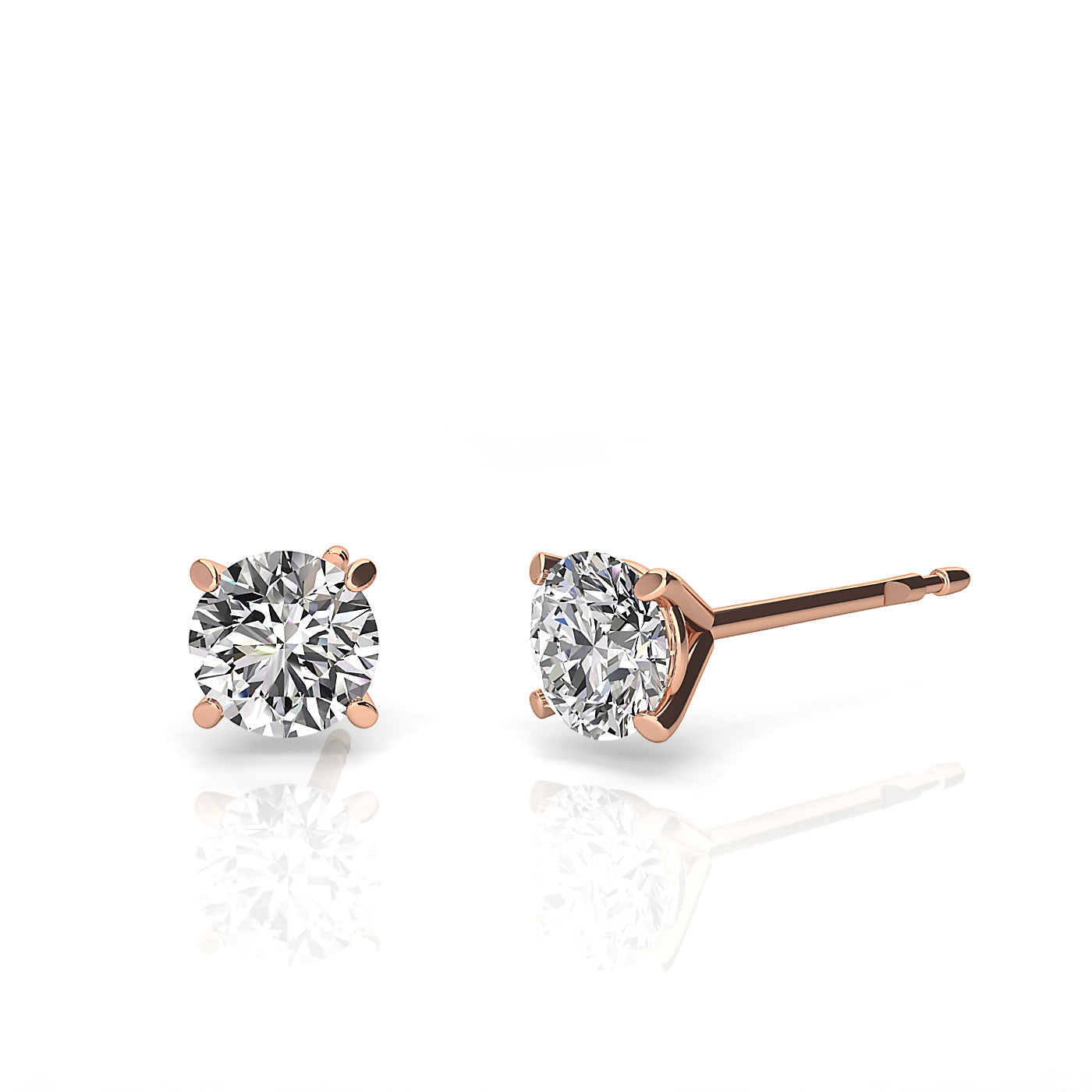 Earth- Mined Natural Diamond - Diamond Stud