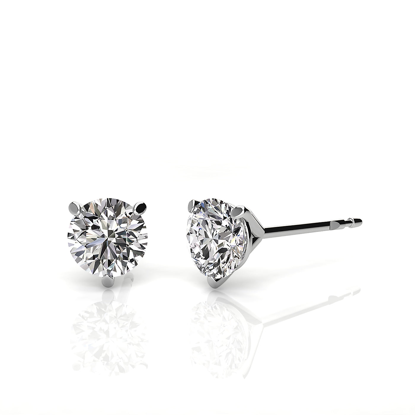 Earth- Mined Natural Diamond - Diamond Stud