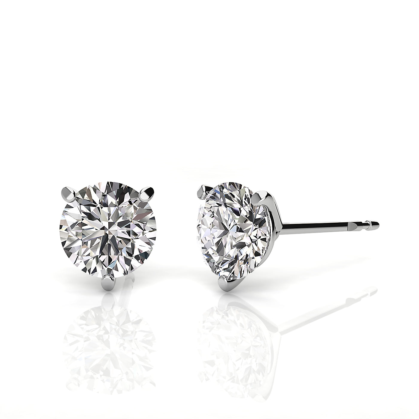 Earth- Mined Natural Diamond - Diamond Stud