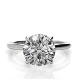 14kt White Gold Hidden Halo Solitaire Engagement Ring