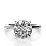Solitaire Round Hidden Halo Engagement Ring