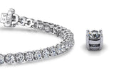 14kt White Gold Tennis Bracelet, 5.00cttw, 59 Brilliant Round Diamonds G-H VS2-SI1