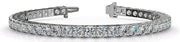 Tennis Bracelet with Round Diamonds, Four Prong