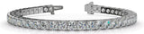 Tennis Bracelet with Round Diamonds, Four Prong