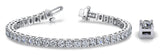 Tennis Bracelet with Round Diamonds, Four Prong