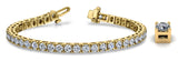 Tennis Bracelet with Round Diamonds, Four Prong