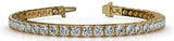 Tennis Bracelet with Round Diamonds, Four Prong