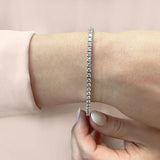 Tennis Bracelet with Round Diamonds, Four Prong