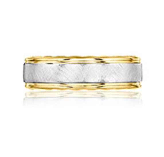 Tacori Cross Brush Finish Wedding Band