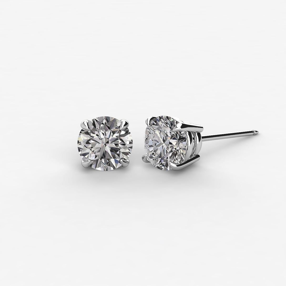 Earth- Mined Natural Diamond - Diamond Stud