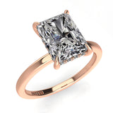 Solitaire Radiant Hidden Halo Engagement Ring
