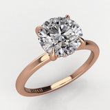 Solitaire Round Hidden Halo Engagement Ring