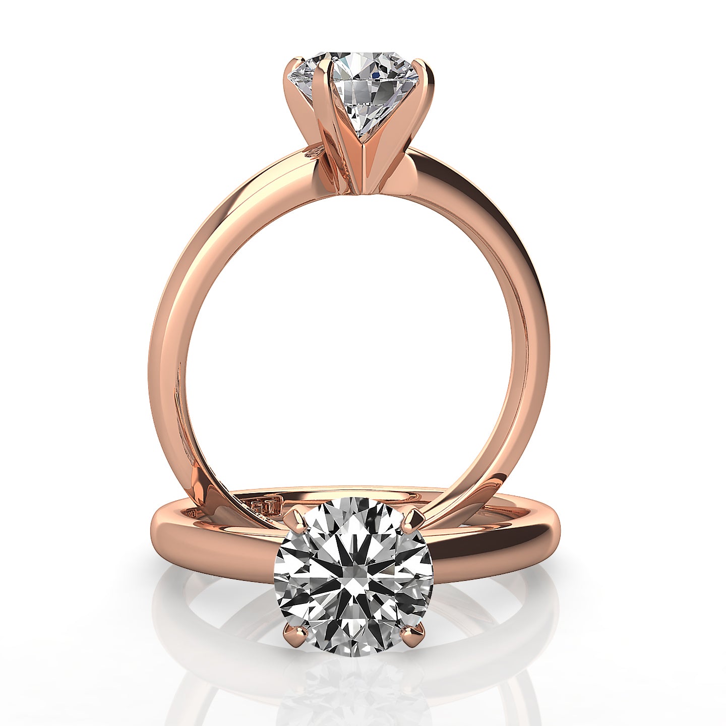 2.20mm Comfort Fit Round Solitaire Engagement Ring