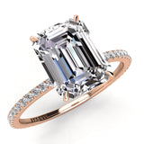 Solitaire Emerald Diamond Engagement Ring