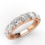 Shared Prong Diamond Wedding Band 9 Stones 2.00ct