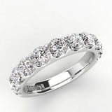 Shared Prong Diamond Wedding Band 9 Stones 1.25ct