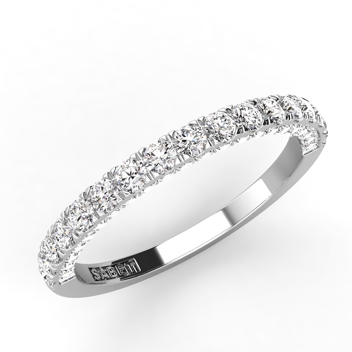French Pavé Wedding Band 0.56ct