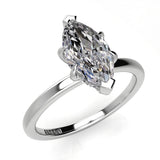 Solitaire Marquise Hidden Halo Engagement Ring