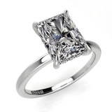 Solitaire Radiant Hidden Halo Engagement Ring