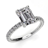 Emerald Solitaire Classic Engagement Ring