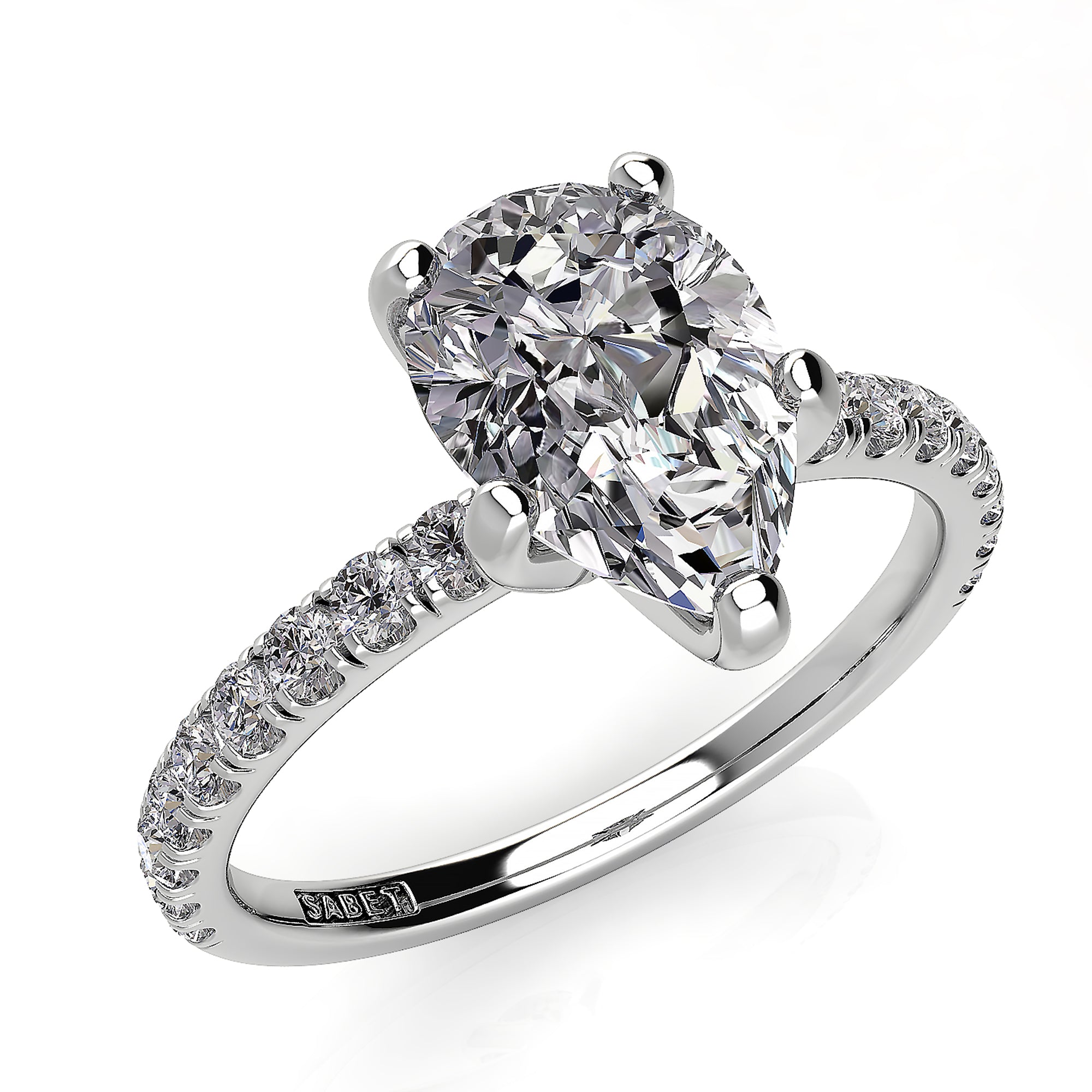 Pear Solitaire Classic Engagement Ring