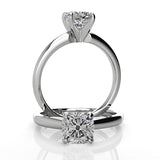 2.20mm Comfort Fit Cushion Solitaire Ladies Engagement Ring