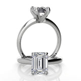 2.20mm Comfort Fit Emerald Solitaire Engagement Ring