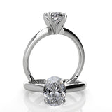 2.20mm Comfort Fit Oval Solitaire Engagement Ring