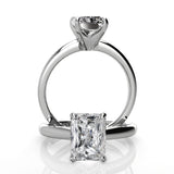 2mm Comfort Fit Radiant Solitaire Engagement Ring