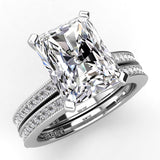 Radiant Diamond Engagement Ring Set