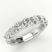 Shared Prong Diamond Wedding Band 9 Stones 1.50ct