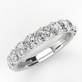 Shared Prong Diamond Wedding Band 11 Stones .75ct