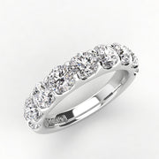 Shared Prong Diamond Wedding Band 9 Stones 2.00ct