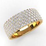 Pave Five Row Diamond Wedding Band 1.00ct