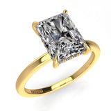 Solitaire Radiant Hidden Halo Engagement Ring