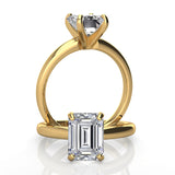 2.20mm Comfort Fit Emerald Solitaire Engagement Ring