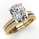 Long Cushion Diamond Engagement Ring Setting .21cts