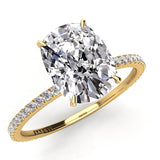 Solitaire Cushion Diamond Engagement Ring