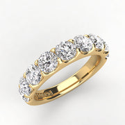Shared Prong Diamond Wedding Band 9 Stones 2.00ct