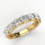 Shared Prong Diamond Wedding Band 9 Stones 1.50ct