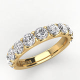 Shared Prong Diamond Wedding Band 9 Stones 1.25ct