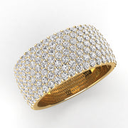 Pave Seven Row Diamond Wedding Band 1.40ct