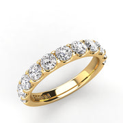 Shared Prong Diamond Wedding Band 9 Stones 1.25ct