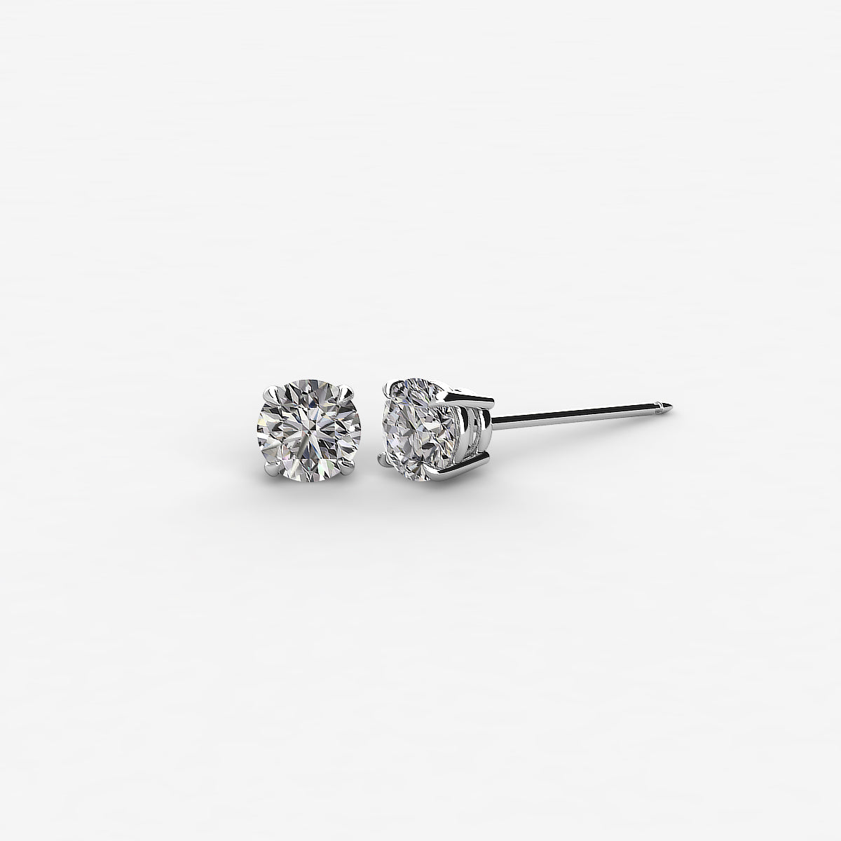 Earth- Mined Natural Diamond - Diamond Stud