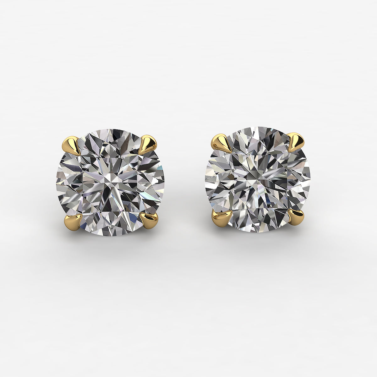 Earth- Mined Natural Diamond - Diamond Stud