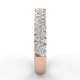 Pave Two Row Diamond Wedding Band 0.52ct