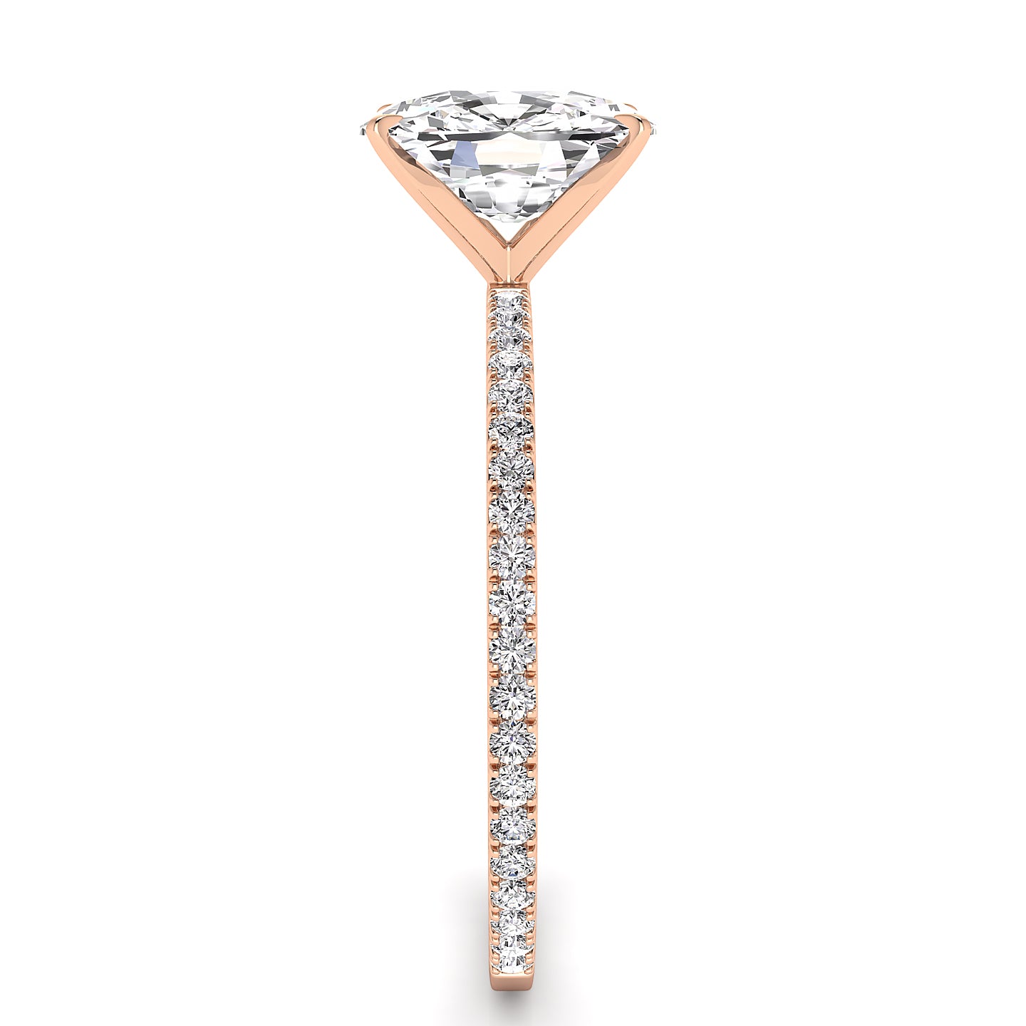 Solitaire Cushion Diamond Engagement Ring